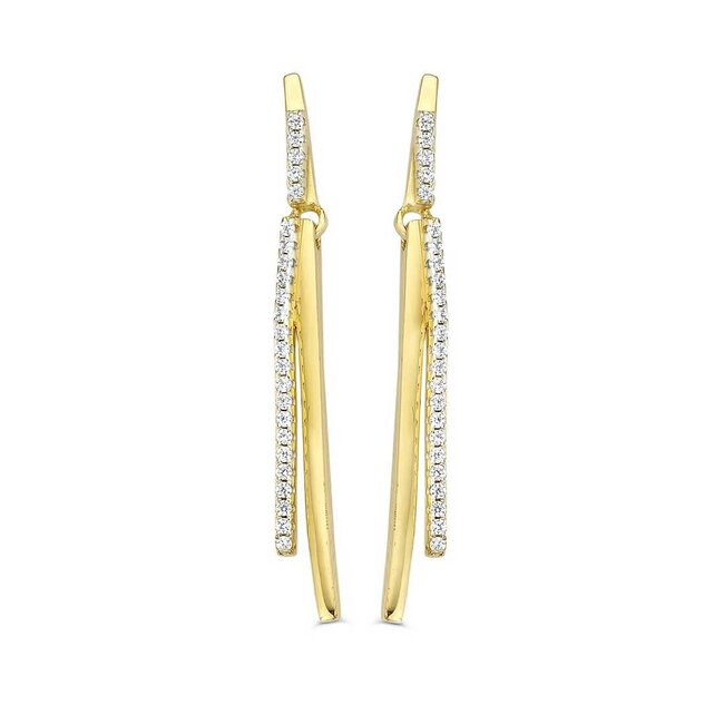 Silver Rose Oorring Christa