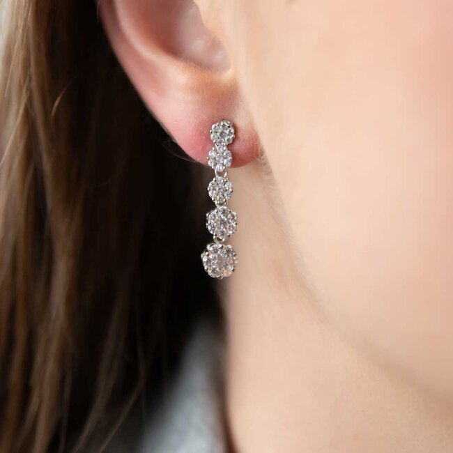 Silver Rose Oorring Vayenna