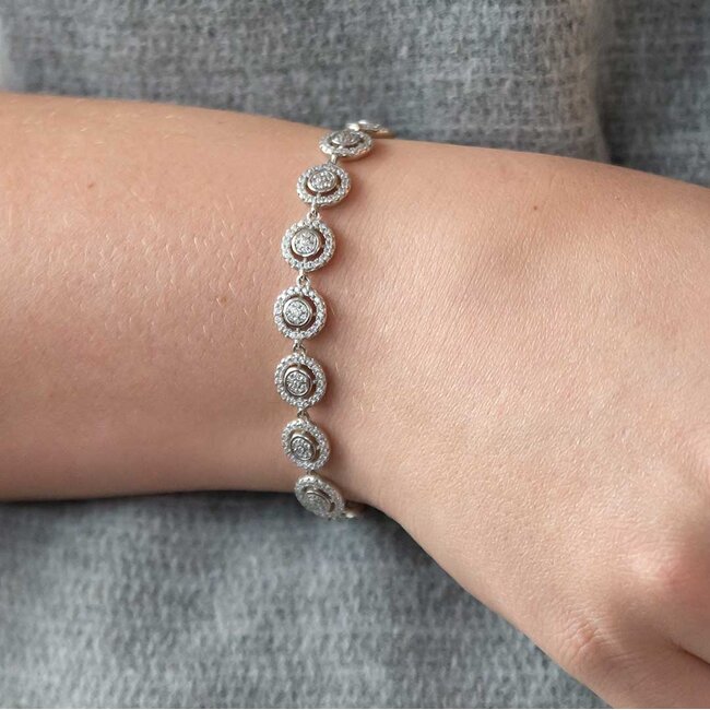 Silver Rose Armband Valerie