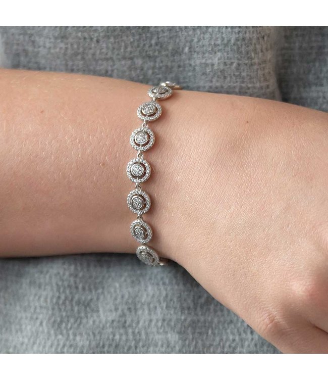 Silver Rose Armband Valerie