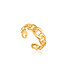 Ania Haie Ring Curb chain goud