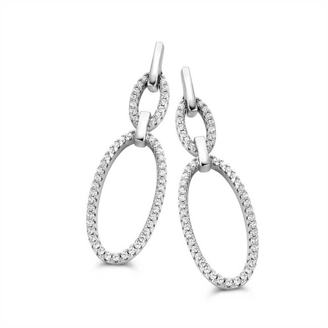 Silver Rose Oorring Emilia