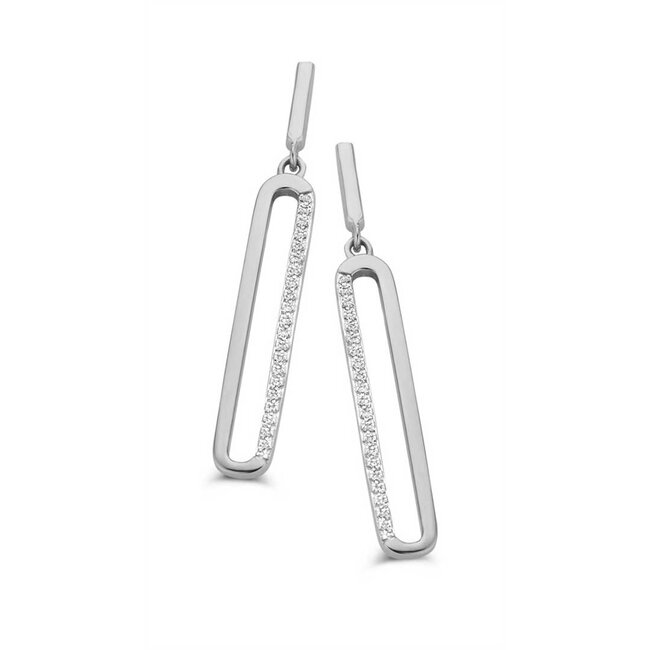 Silver Rose Oorring Evie