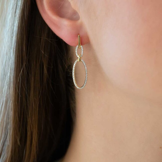 Silver Rose Oorring Emilia