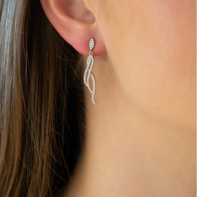 Silver Rose Oorring Eveliene