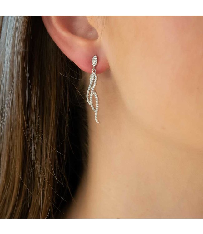 Silver Rose Oorring Eveliene
