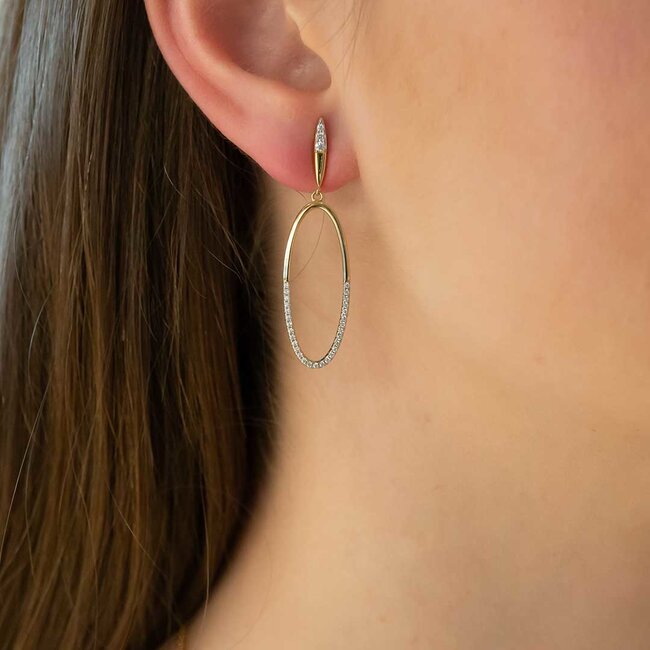 Silver Rose Oorring Esmey