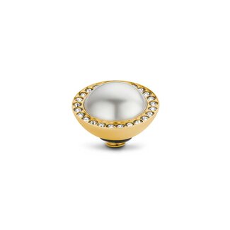 MelanO Twisted Crystal Pearl White setting