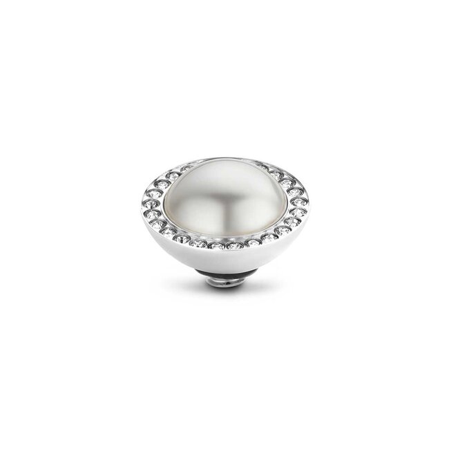 MelanO Twisted Crystal Pearl White setting