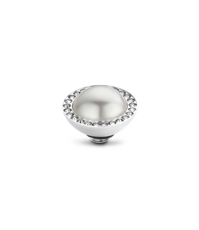 MelanO Twisted Crystal Pearl White setting
