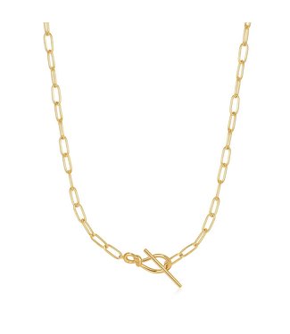 Ania Haie Halsketting Gold Knot T Bar Chain