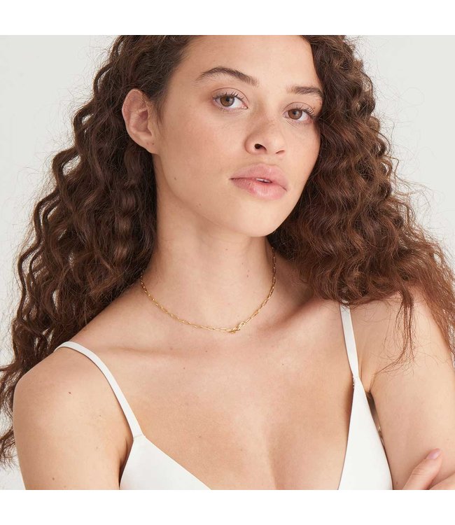 Ania Haie Halsketting Gold Knot T Bar Chain