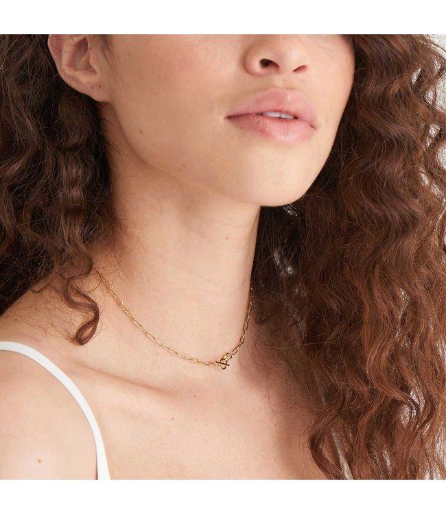 Ania Haie Halsketting Gold Knot T Bar Chain