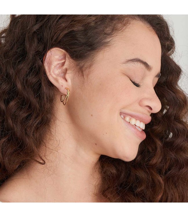 Ania Haie Oorring Gold Knot Stud Hoop
