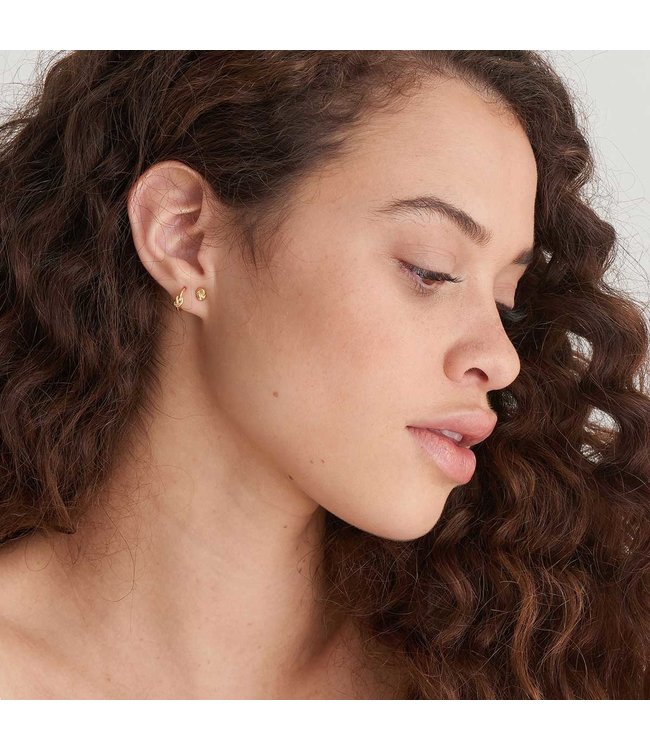Ania Haie Oorring Gold Knot Stud Hoop