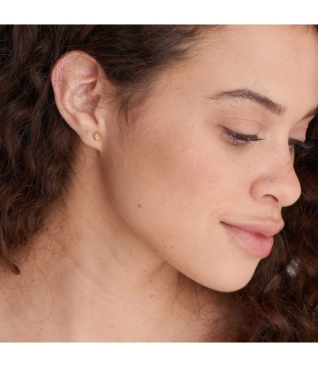 Ania Haie Oorring Gold Knot Stud