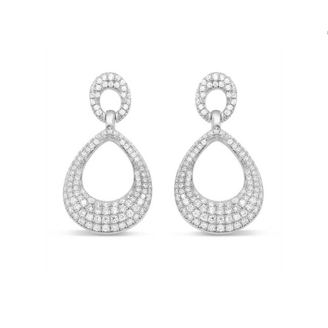 Silver Rose Oorring Valerie