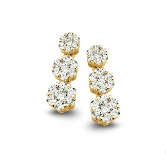 Silver Rose Oorring Celeste Drops