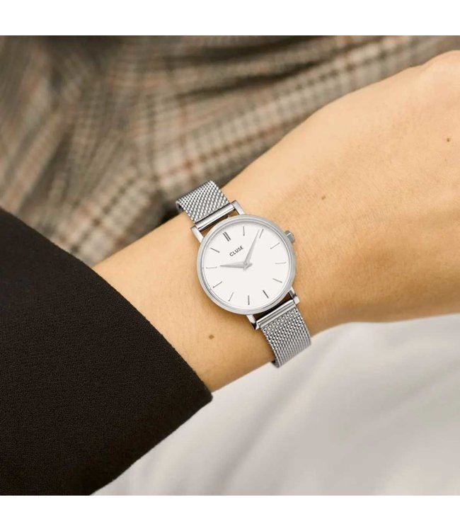 Cluse Uurwerk Boho chic petit mesh Silver