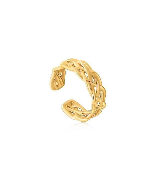 Ania Haie Ring Rope Wide Gold