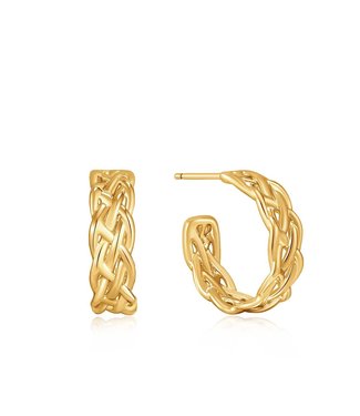 Ania Haie Oorring Rope chunky hoop gold