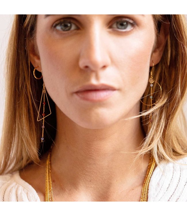 Murielle Perrotti Oorring Cloe Gold/Multi