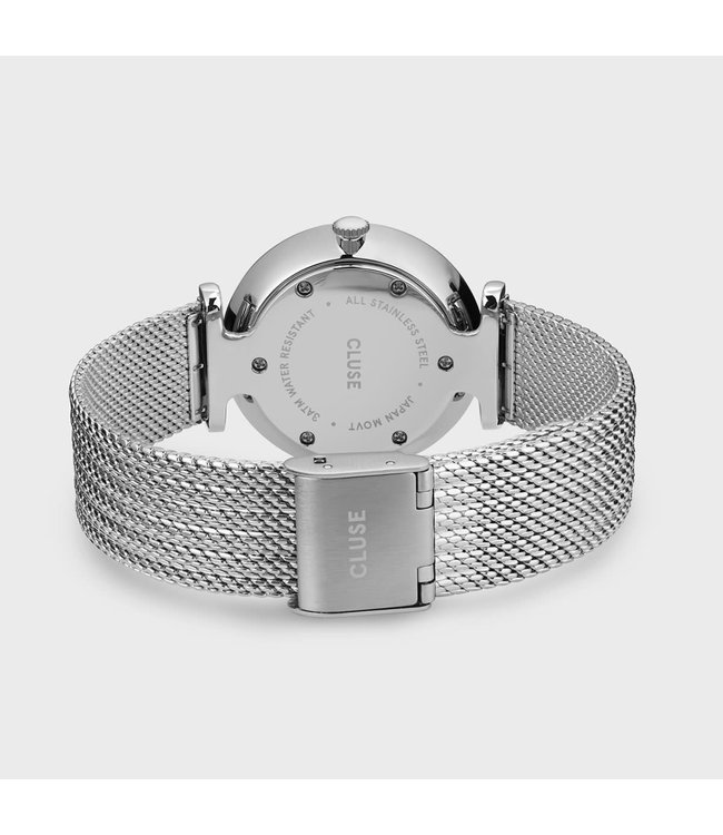 Cluse Cluse - Uurwerk Triomphe Mesh silver