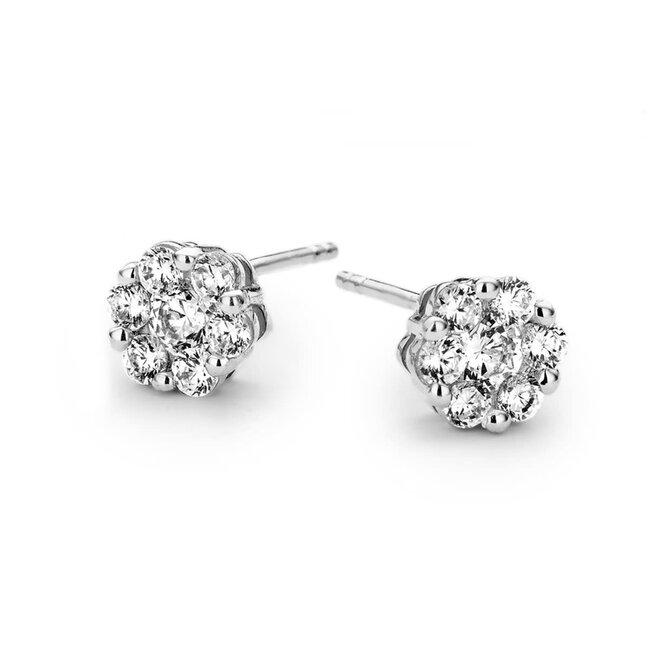 Silver Rose Oorring Cezanne Medium