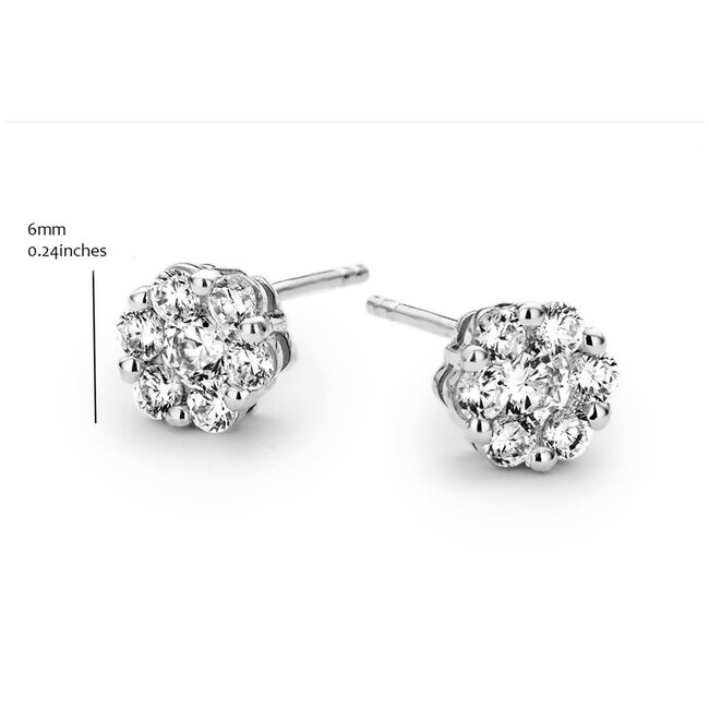 Silver Rose Oorring Cezanne Medium