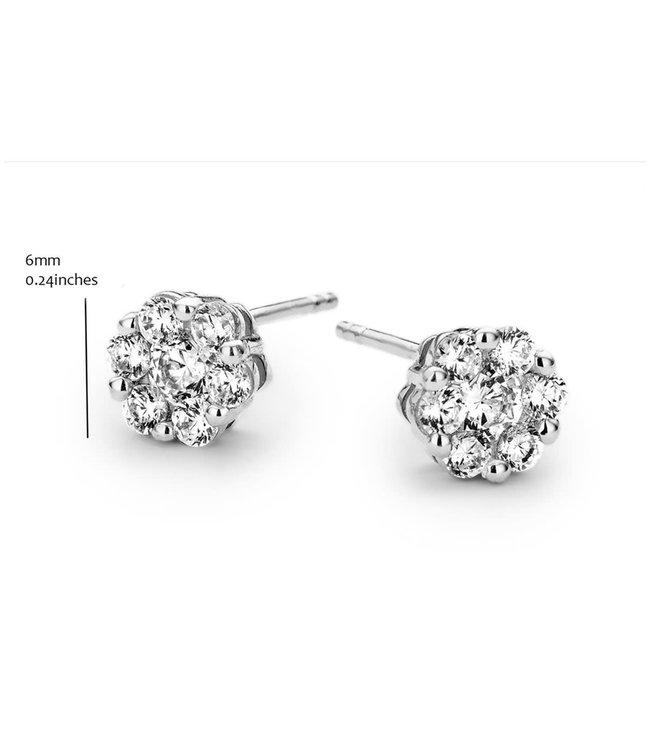 Silver Rose Oorring Cezanne Medium