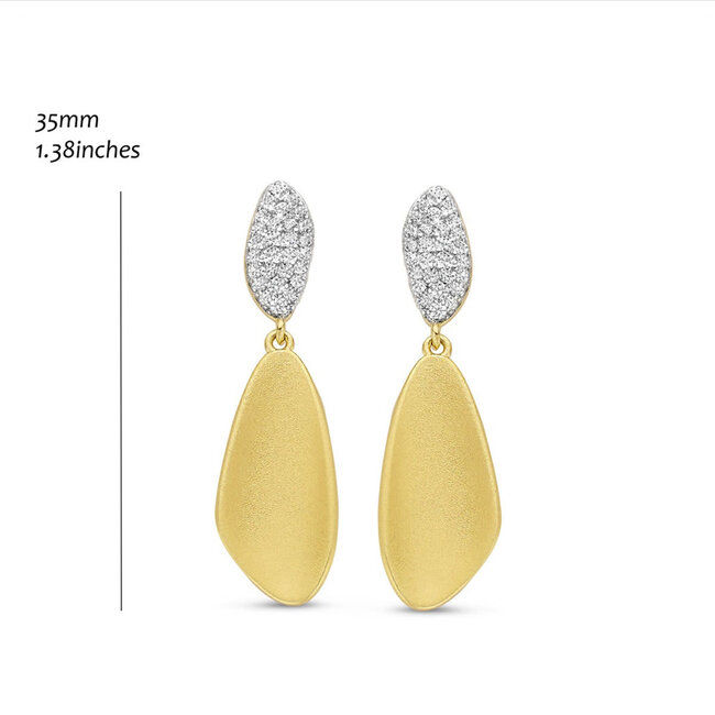 Silver Rose Oorring Alicia