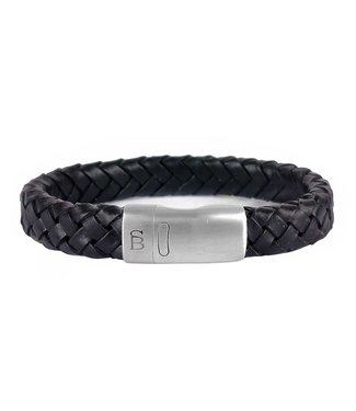 Steel & Barnett Leather Bracelet Cornall Black M