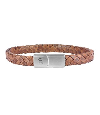Steel & Barnett Leather Bracelet Riley Caramel M