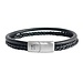 Steel & Barnett Leather Bracelet Denby Black M