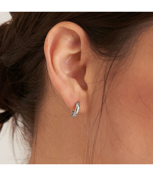 Ania Haie Oorring Twist hoop huggie