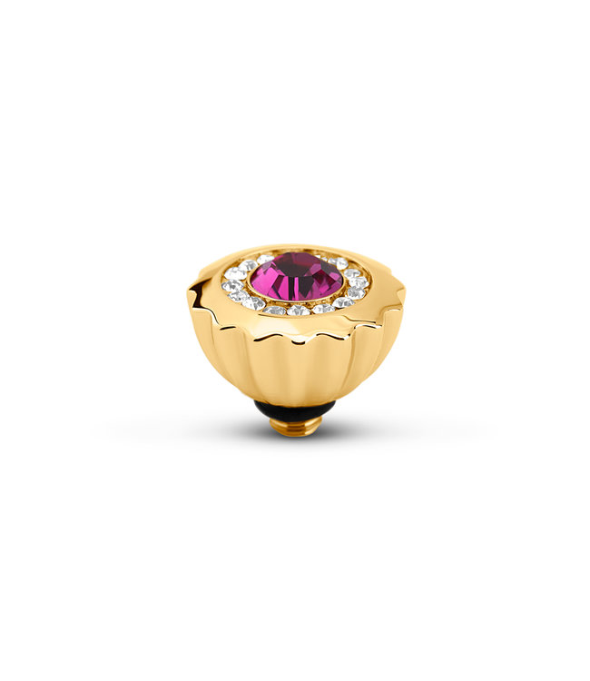 MelanO TW Ribbed cz Fuchsia Goud