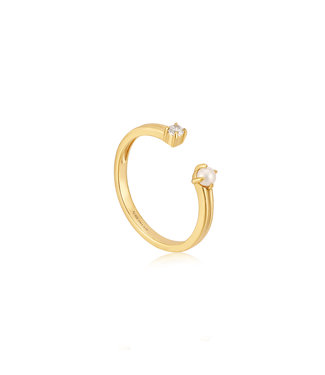 Ania Haie Ring Gold pearl sparkle