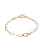 Ania Haie Armband Gold pearl chunky link chain