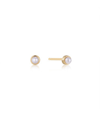 Ania Haie Oorring Gold pearl cabochon Stud