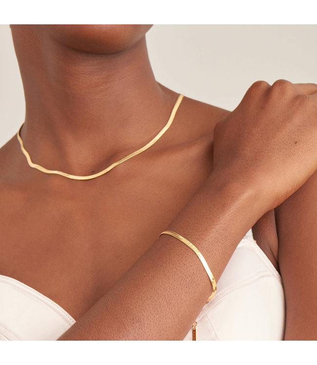 Ania Haie Armband Flat snake Gold