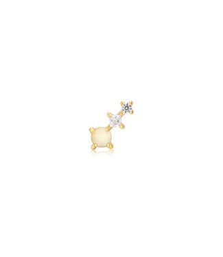 Ania Haie Piercing Kyoto opal climber barbell single gold