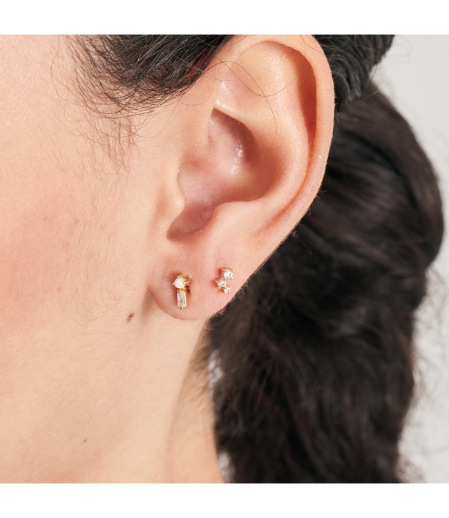 Ania Haie Piercing Kyoto opal sparkle barbell single gold