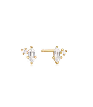 Ania Haie Oorring Sparkle emblem stud gold