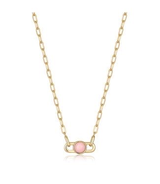 Ania Haie Halsketting Orb Gold/rosequartz