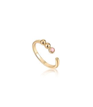 Ania Haie Ring Orb Gold/rosequartz