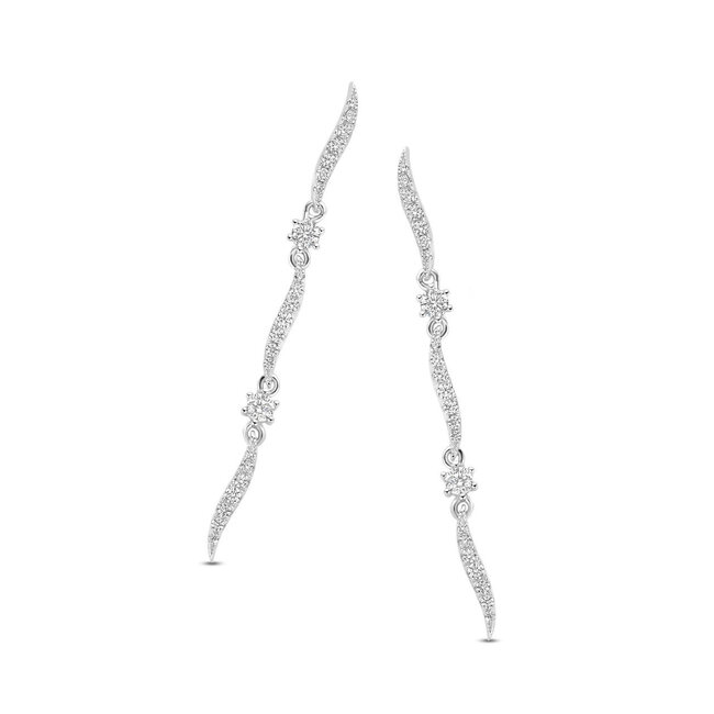 Silver Rose Oorring Charlotte