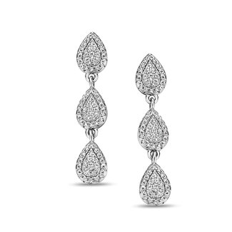 Silver Rose Oorring Melise