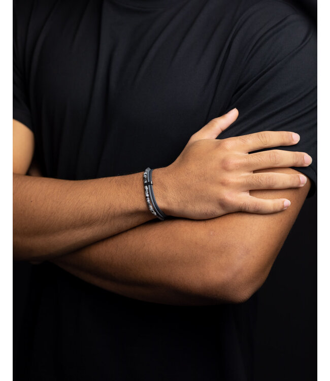 Gemini Armband Double Grey M-L