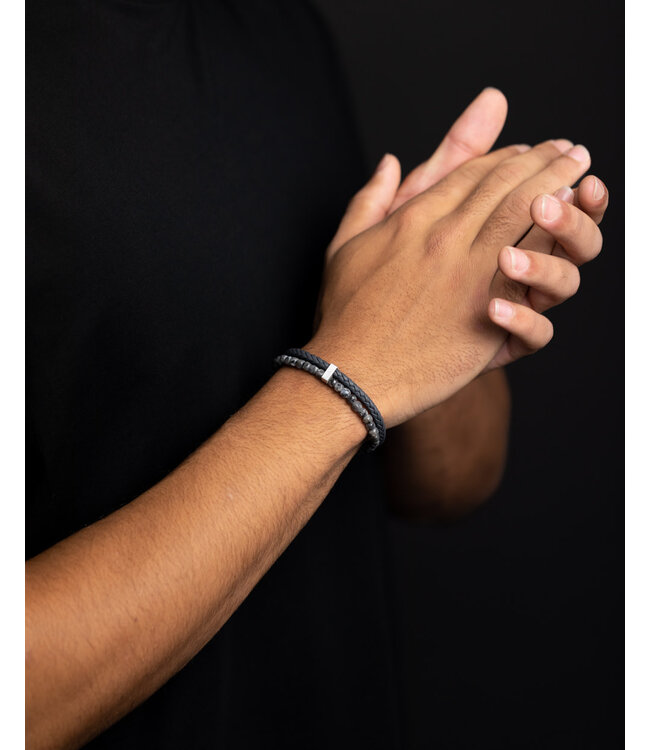 Gemini Armband Double Grey M-L