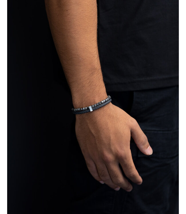 Gemini Armband Double Grey M-L